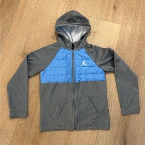 Jordan Kids Gray and Light Blue Hoodie